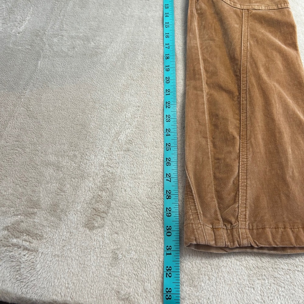 Free People We The Free Tan Corduroy Flare Pants Button Fly Utility Boho Size 2 - Picture 8 of 9